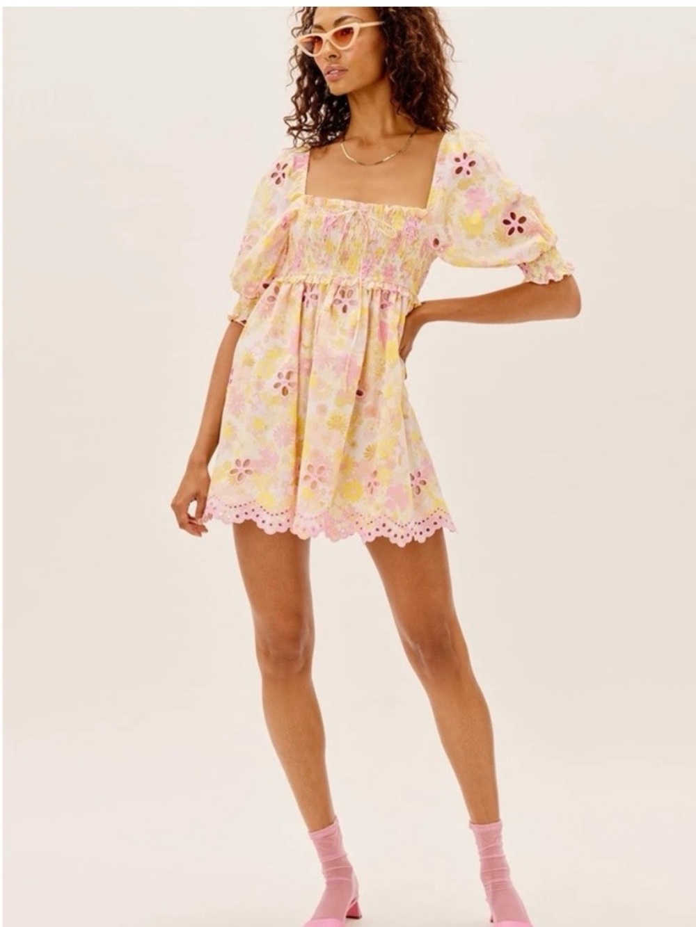 For Love And Lemons Claire mini dress in pink